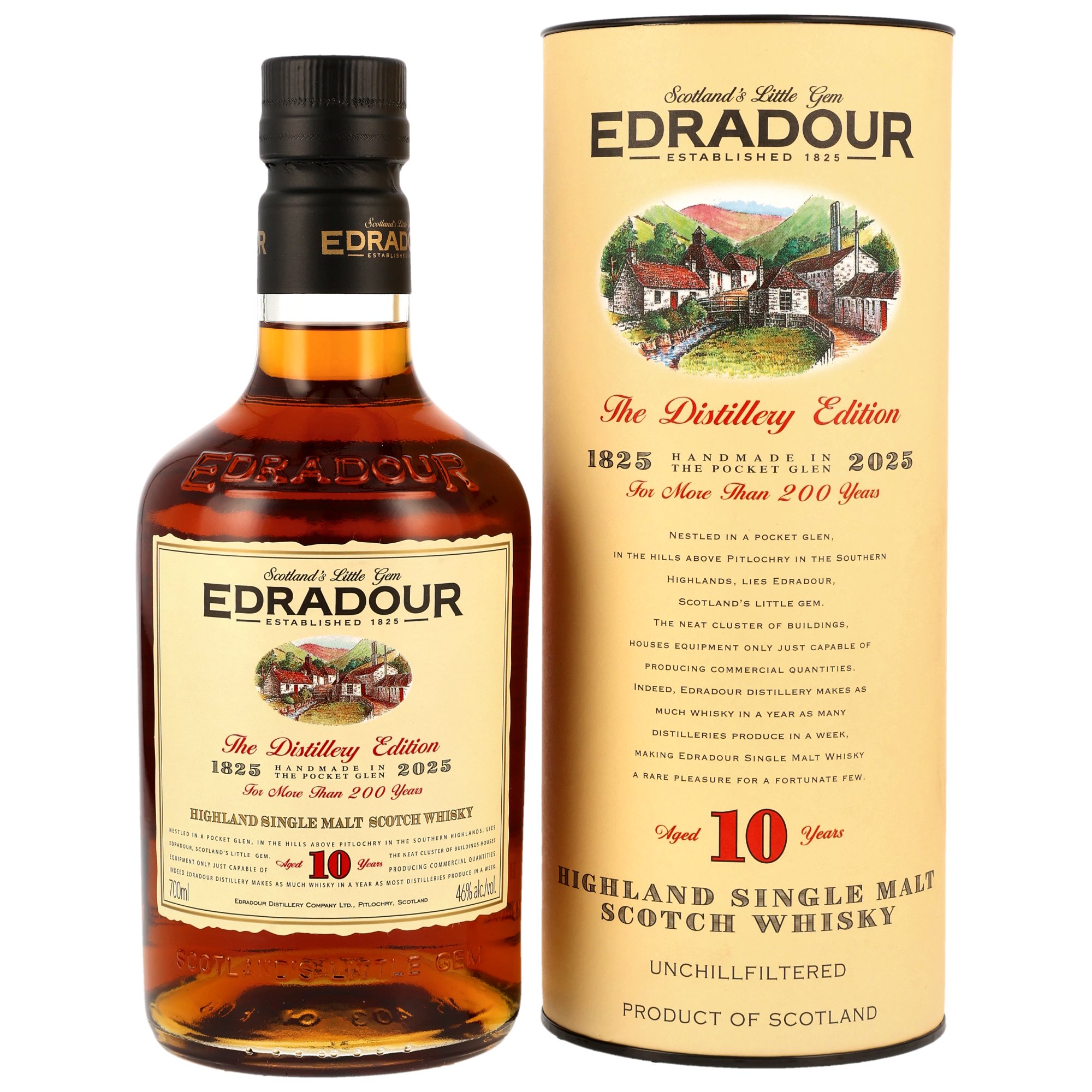 Edradour 10 Year Old Distillery Edition - 46% - Oloroso Sherry Casks - 200 Years Edition